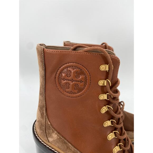 Tory Burch MILLER MIXED-MATERIALS LUG SOLE BOOT 8 - Picture 2 of 4